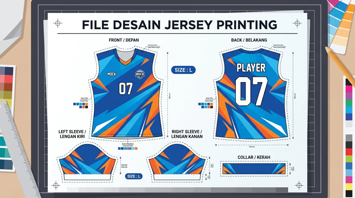 Detail file desain jersey printing untuk panduan jersey custom