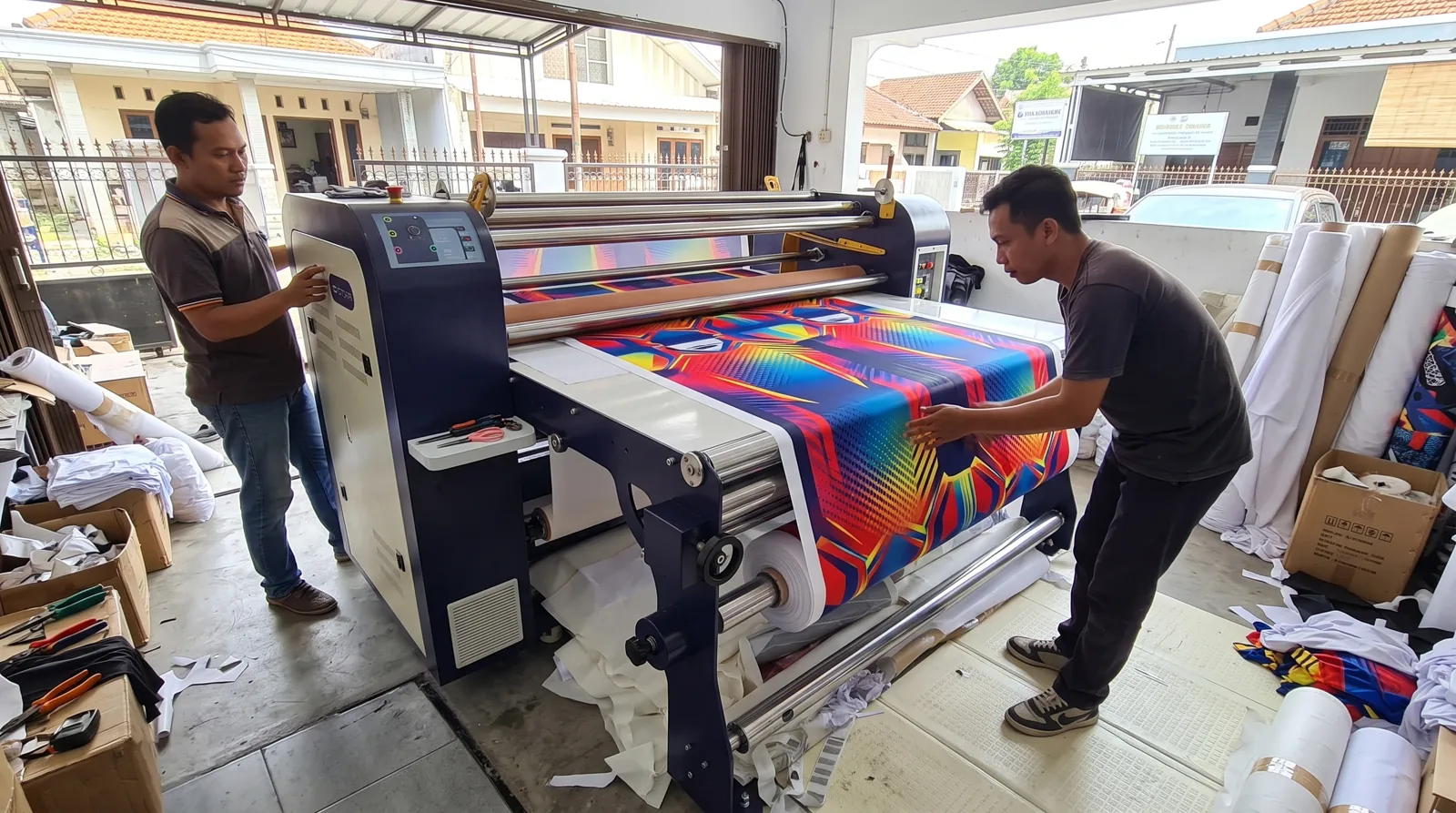 Ilustrasi printing jersey sublimasi untuk panduan jersey printing Zipzip